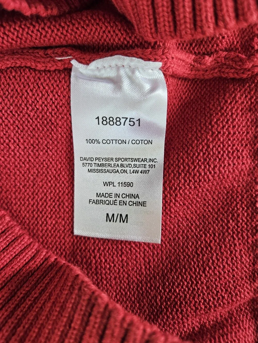Red Maple Leaf 100% Cotton Women's Crewneck Sweater NWT Size Medium Canada Day - Picture 7 of 11